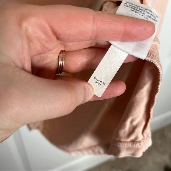 Madewell Sandwashed Mock Neck Tee In Sheer Pink Size Small - Picture 5 of 7